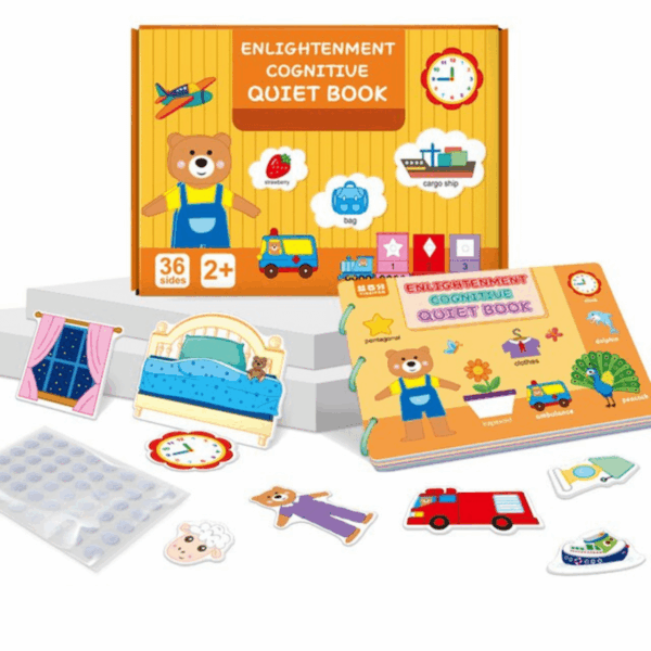 Quiet Book™ | Ontwikkel het cognitieve vermogen - Plakboek | Educatief Speelgoed - Afbeelding 1