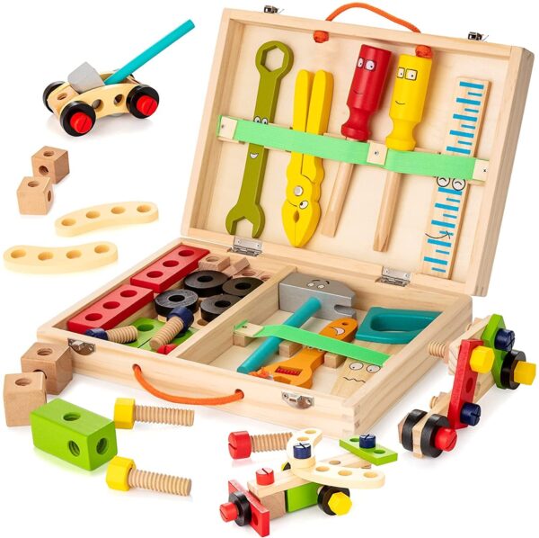 Woods™ | Voorschools onderwijs - Gereedschapskist voor kinderen | Educatief Speelgoed - Afbeelding 1