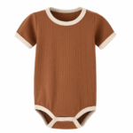 Mini Fashion™ - Leuke Kleurencombinaties - Baby Romper Roestbruin / 90 (2-3 jaar) | Educatief Speelgoed
