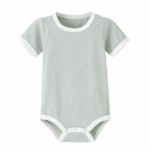 Mini Fashion™ - Leuke Kleurencombinaties - Baby Romper Saliegroen / 80 (1-2 jaar) | Educatief Speelgoed