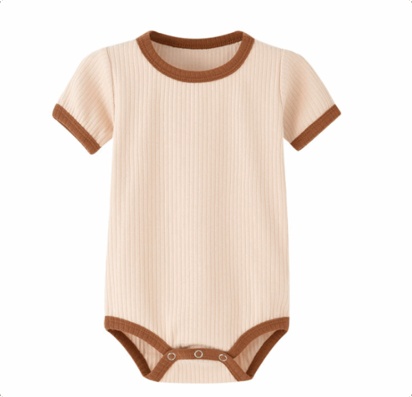 Mini Fashion™ - Leuke Kleurencombinaties - Baby Romper Perzik / 90 (2-3 jaar) | Educatief Speelgoed - Afbeelding 1