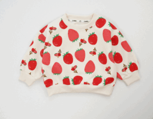 Mini Fashion™ - Aardbei Sweater Meerdere Aardbeien / 120 (5 jaar) | Educatief Speelgoed
