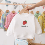 Mini Fashion™ - Aardbei Sweater Aardbei - Wit / 90 (2 jaar) | Educatief Speelgoed