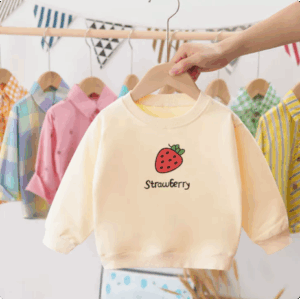 Mini Fashion™ - Aardbei Sweater Aardbei - Crème / 90 (2 jaar) | Educatief Speelgoed