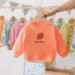 Mini Fashion™ - Aardbei Sweater Aardbei - Oranje / 90 (2 jaar) | Educatief Speelgoed