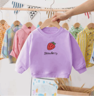 Mini Fashion™ - Aardbei Sweater Aardbei - Paars / 110 (4 jaar) | Educatief Speelgoed