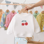 Mini Fashion™ - Kersen Sweater Kers - Wit / 120 (5 jaar) | Educatief Speelgoed