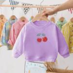 Mini Fashion™ - Kersen Sweater Kers - Paars / 80 (1 jaar) | Educatief Speelgoed