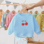 Mini Fashion™ - Kersen Sweater Kers - Lichtblauw / 120 (5 jaar) | Educatief Speelgoed