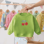 Mini Fashion™ - Kersen Sweater Kers - Groen / 130 (6 jaar) | Educatief Speelgoed