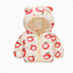 Mini Fashion™ - Polyester winterjas met Capuchon Crème Appel / 110 (5-6 jaar) | Educatief Speelgoed