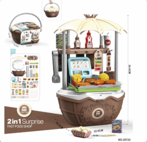 Candy Cart™ - Zoete pret op wielen - IJswagen Bruin (excl. trolley) | Educatief Speelgoed