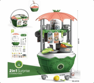 Candy Cart™ - Zoete pret op wielen - IJswagen Perzik/Groen (excl. trolley) | Educatief Speelgoed