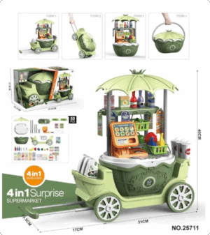 Candy Cart™ - Zoete pret op wielen - IJswagen Groen (incl. trolley) | Educatief Speelgoed