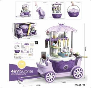 Candy Cart™ - Zoete pret op wielen - IJswagen Paars (incl. trolley) | Educatief Speelgoed