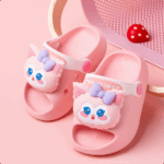 Mini Fashion– Vrolijk&Veilig– Polka Strand Slippers Roze Kat / 130 (12–18 maanden) | Educatief Speelgoed