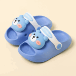 Mini Fashion– Vrolijk&Veilig– Polka Strand Slippers Blauwe Beer / 180 (5–6 jaar) | Educatief Speelgoed