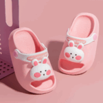 Mini Fashion– Vrolijk&Veilig– Polka Strand Slippers Roze Konijn / 170 (4–5 jaar) | Educatief Speelgoed