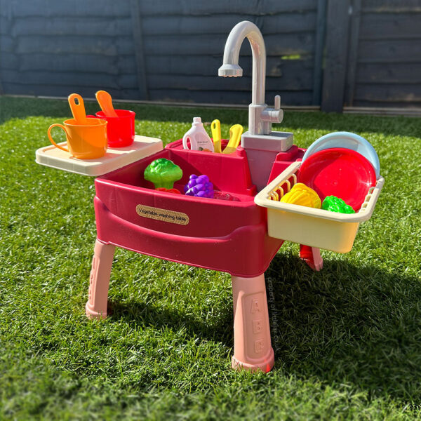 WaterWonder– Magisch Waterplezier – Speelkeuken met Kraan Rood | Educatief Speelgoed - Afbeelding 1
