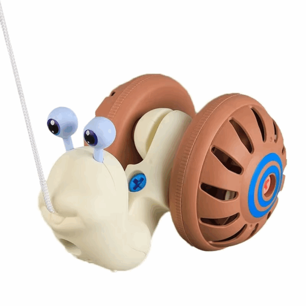 Snail Toy™ - Slak op pad - Looptouw speelgoed Bruin | Educatief Speelgoed - Afbeelding 1