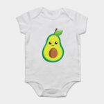 Mini Fashion™ - Matchen Met De Familie - Avocado T-shirt Wit Romper / Baby - (12 maanden) | Educatief Speelgoed