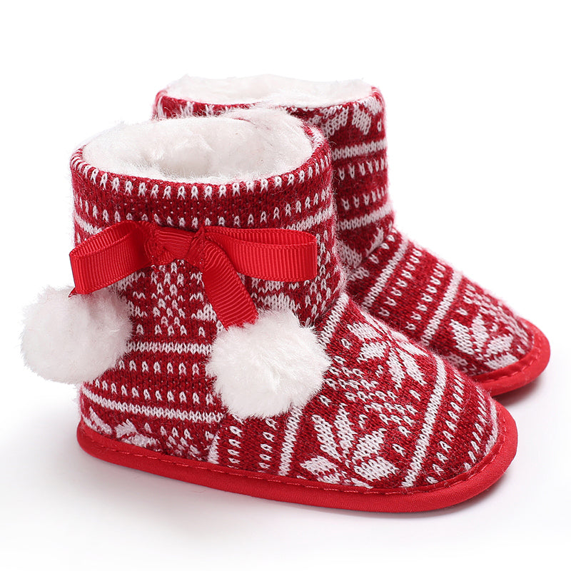 S1499af12eec34814b5600e8ab36ccb32f Mini Fashion™ - Kerst Kinder Pantoffels Rood Wit / 23 (12-18 maanden) | Educatief Speelgoed - Afbeelding 1