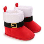 Mini Fashion™ - Kerst Kinder Pantoffels Rood - Band / 21 (0-6 maanden) | Educatief Speelgoed