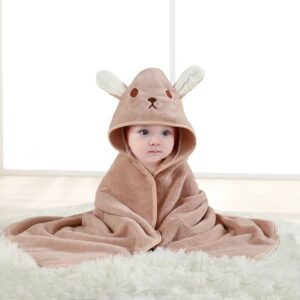 Mini Fashion™ - Leuke Dieren Cartoons -  Kinder Badhanddoek Konijn / One Size | Educatief Speelgoed