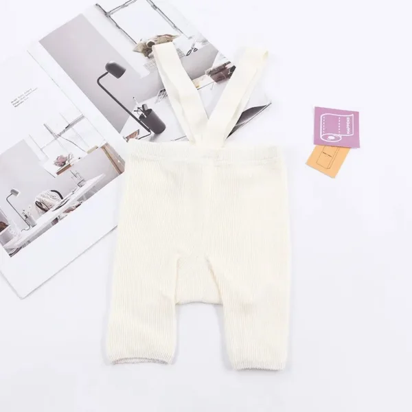 Mini Fashion™ - Handige Schouderbanden - Korte Panty Wit / M (12-24 maanden) | Educatief Speelgoed - Afbeelding 1