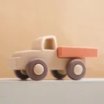 Mini Motion™ – Rollen&Bijten– Silicone Voertuig Speelgoed Khaki Truck | Educatief Speelgoed