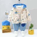 Mini Fashion™ - Peuter&Avontuur  - 3-delige Kleding Set Wit Outdoor / 120 (5 jaar) | Educatief Speelgoed
