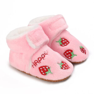 Mini Fashion™ - Kerst Kinder Pantoffels Roze - Aardbeien / 23 (12-18 maanden) | Educatief Speelgoed