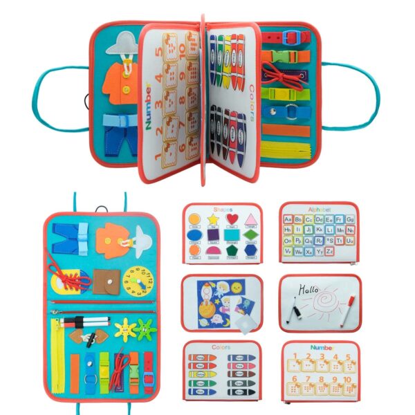 Sensory Book Board™ - Ontdek en leer door voelen - Vilt Boek | Educatief Speelgoed - Afbeelding 1