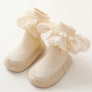 Mini Fashion™ - Schattig&Veilig - Baby Sokschoentjes Beige / 2 (6-12 maanden) | Educatief Speelgoed