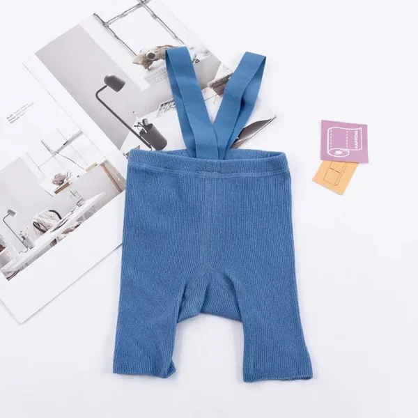 Mini Fashion™ - Handige Schouderbanden - Korte Panty Blauw / S (6-12 maanden) | Educatief Speelgoed - Afbeelding 1