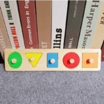 Woods™ - Peuterpuzzel Plezier - Geometrische Montessori Vormen Puzzel Langwerpige rechthoek | Educatief Speelgoed