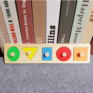 Woods™ - Peuterpuzzel Plezier - Geometrische Montessori Vormen Puzzel Langwerpige rechthoek | Educatief Speelgoed