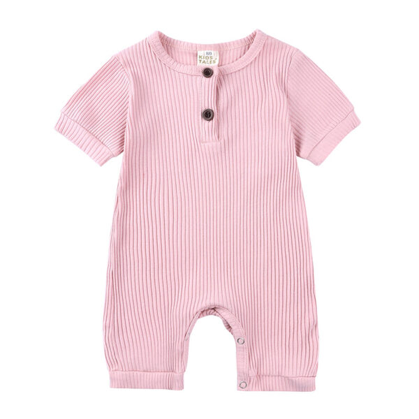 Mini Fashion™ - Luchtig&Ademend - Baby Romper Roze / 70 (3-6 maanden) | Educatief Speelgoed - Afbeelding 1