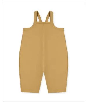 Mini Fashion - Comfortabele en Stijlvolle Kledingset - Baby Outfit Tuinbroek (A) - Mosterdgeel / 80 (12–18 maanden) M | Educatief Speelgoed