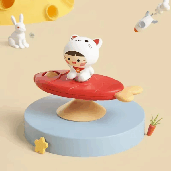 Suction Spinner™ – Samen zonder strijd – Draaispeeltje Kat | Educatief Speelgoed - Afbeelding 1