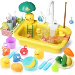 Children Kitchen– Waterpret&Leren– 2-in-1 Speelgootsteen Eend | Educatief Speelgoed