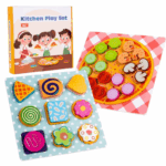 Woods™ - Stimuleer Creativiteit&Motoriek - Kinder Pizza&Koekje Set Pizza + Koekje | Educatief Speelgoed