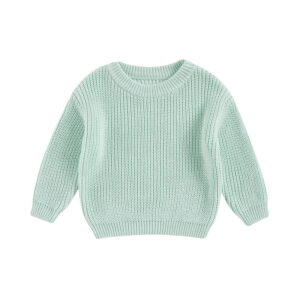 Mini Fashion™ - Zacht&Comfortabel - Gebreide Kinder Trui Blauw / 130 (4-5 jaar) | Educatief Speelgoed