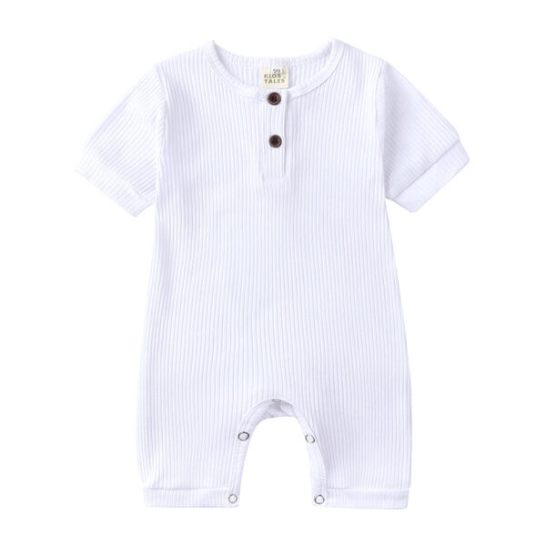 Mini Fashion™ - Luchtig&Ademend - Baby Romper Wit / 100 (18-24 maanden) | Educatief Speelgoed - Afbeelding 1