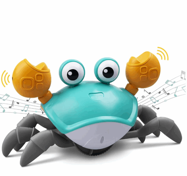 Walking Crab™ | Stimuleert jouw kleintje om te kruipen - Wandelende krab Blauw | Educatief Speelgoed - Afbeelding 1