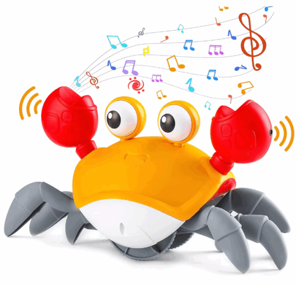 Walking Crab™ | Stimuleert jouw kleintje om te kruipen - Wandelende krab Oranje | Educatief Speelgoed - Afbeelding 1