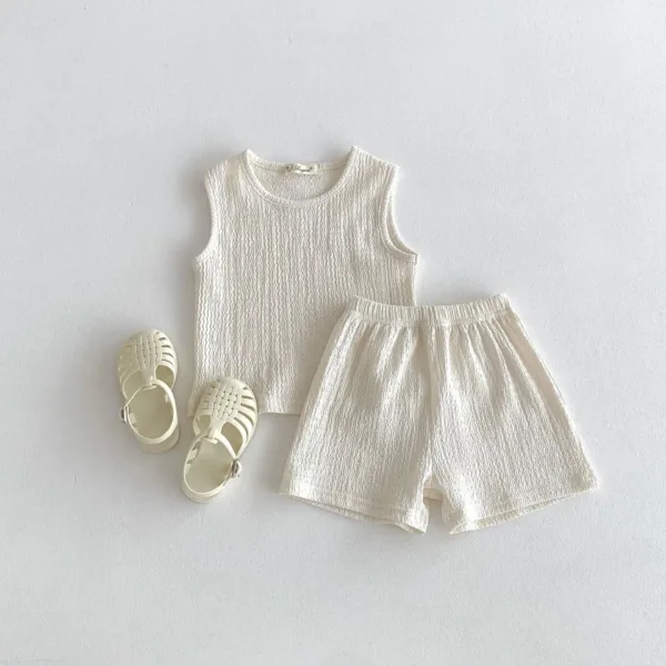 Mini Fashion™ - Vrij&Licht - Katoenen Kledingset Beige / 90 (12-24 maanden) | Educatief Speelgoed - Afbeelding 1