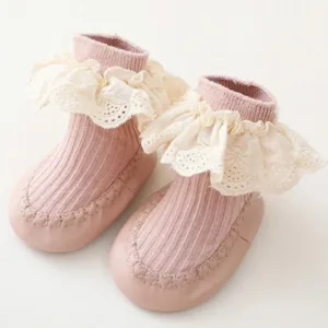 Mini Fashion™ - Schattig&Veilig - Baby Sokschoentjes Roze / 2 (6-12 maanden) | Educatief Speelgoed