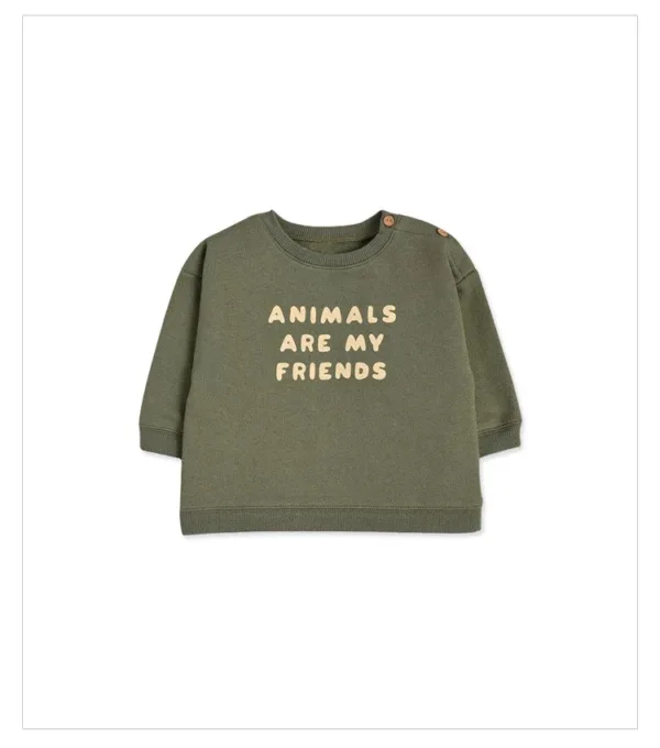 Mini Fashion - Comfortabele en Stijlvolle Kledingset - Baby Outfit T-shirt -'Animals are my friends'/ 90 (18–24 maanden) L | Educatief Speelgoed - Afbeelding 1
