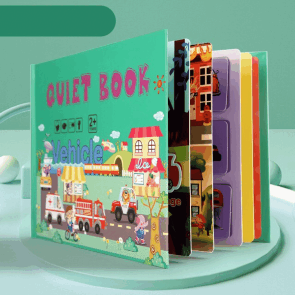 Quiet Book™ - Ontwikkel de fijne motoriek - Leerboek Verkeer - €29.95 | Educatief Speelgoed - Afbeelding 1